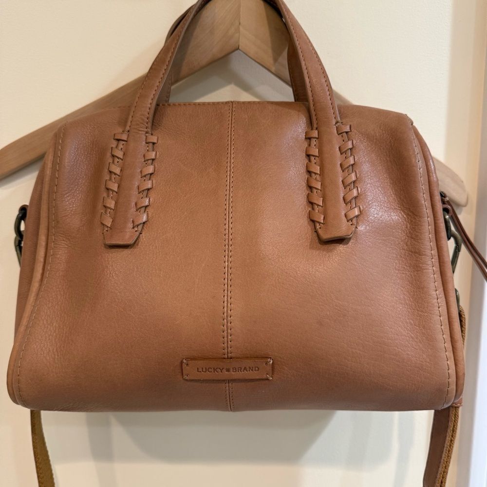 Lucky Brand Tan Leather Satchel - Picture 2 of 12